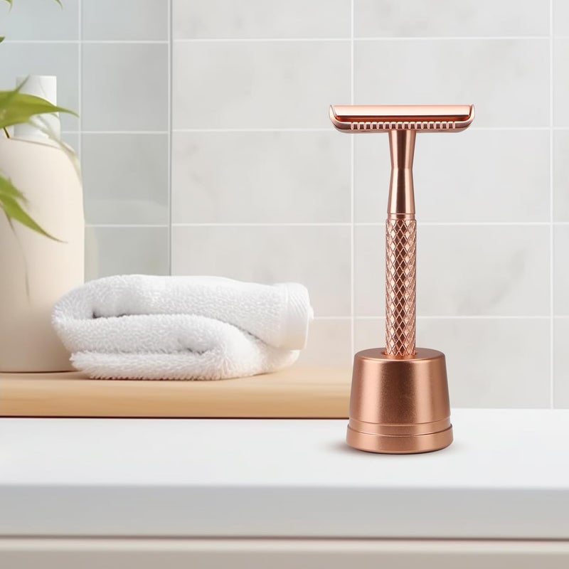THURLADY Safety Razor Stand, Safety Razor Holder (Rose Gold) - Image 4